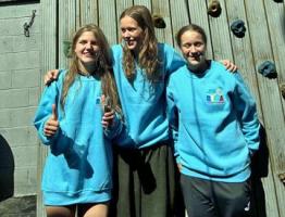 L to R: Winnie Chaney, Lila Jukes from Beaminster School and Emily from Sir John Colfox Academy.